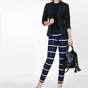 Express editor stripe ankle crop pants